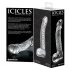 Icicles No. 61 - elegant glasdildo med testikler (gennemsigtig)
