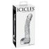 Icicles No. 61 - elegant glasdildo med testikler (gennemsigtig)