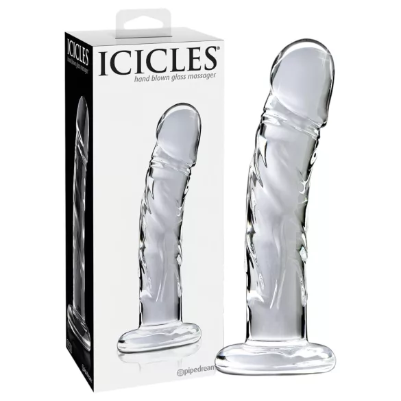 Icicles No. 62 - glasdildo med penisform - gennemsigtig