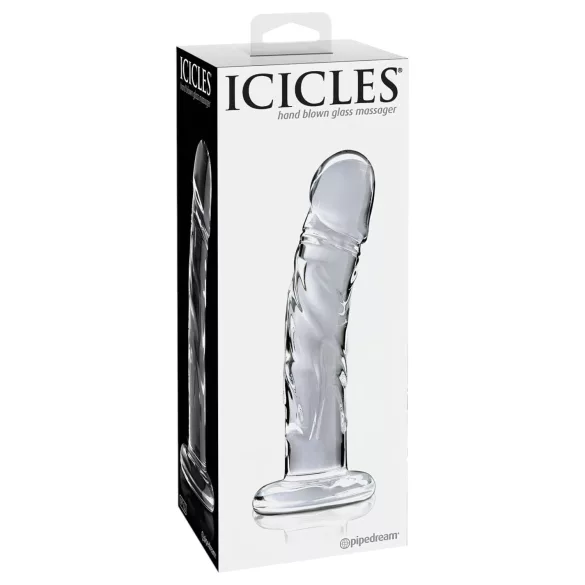 Icicles No. 62 - glasdildo med penisform - gennemsigtig