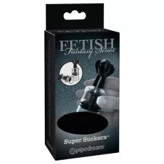  Pipedream Fetish Super Suckers - brystvortepumpe (sort-gennemsigtig)
