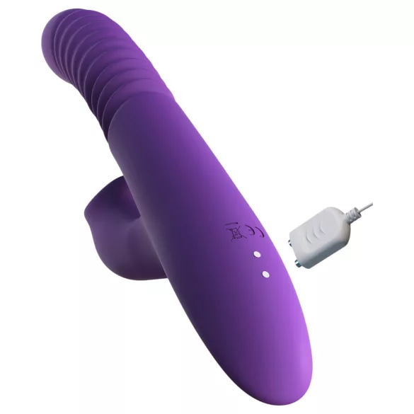 Fantasy For Her - 3-i-1 stødende vibrator med varmefunktion (lilla)