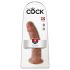 King Cock 9 - naturtro dildo med sugekop (23cm) - mørk naturlig