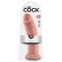 King Cock 10 - Stor sugekopdildo (25cm) - Naturlig