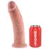 King Cock 10 - Stor sugekopdildo (25cm) - Naturlig