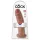 King Cock 10 - stor dildo med sugekop (25 cm) - mørk naturfarve