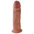 King Cock 10 - stor dildo med sugekop (25 cm) - mørk naturfarve