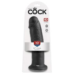 King Cock - dildo med sugekop - 25 cm - sort