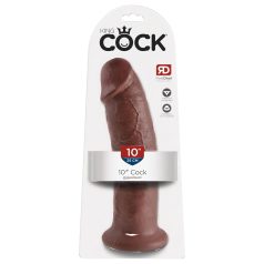 King Cock - dildo med sugekop - 25 cm - brun