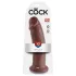 King Cock 10 - stor dildo med sugekop (25 cm, brun)