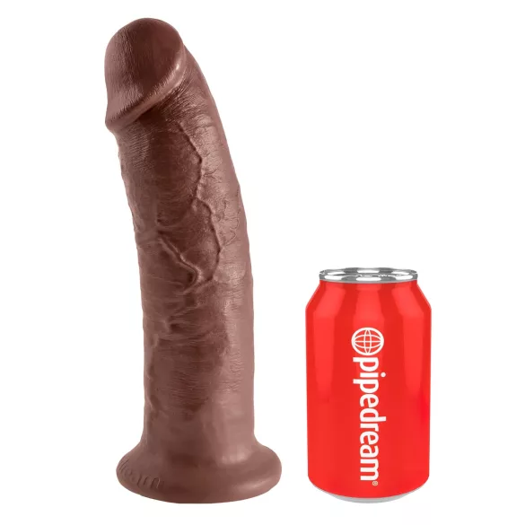 King Cock 10 - stor dildo med sugekop (25 cm, brun)