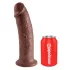King Cock 10 - stor dildo med sugekop (25 cm, brun)