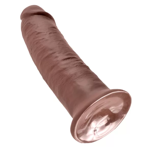 King Cock 10 - stor dildo med sugekop (25 cm, brun)