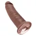 King Cock 10 - stor dildo med sugekop (25 cm, brun)