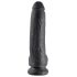 King Cock - dildo med sugekop og testikler - 23cm sort