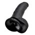 King Cock 9 - Stor sugekop dildo med testikler (23 cm) - Sort
