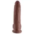 King Cock - dildo med sugekop og kugler - 23cm - brun