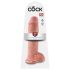 King Cock - dildo med sugekop og testikler - 28cm - natur