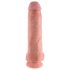 King Cock - dildo med sugekop og testikler - 28cm - natur