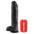 King Cock - dildo med testikler og sugekop - 28cm - sort