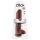 King Cock 11 - stor dildo med sugekop og testikler (28cm) - brun