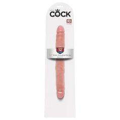 King Cock - dobbelt dildo - realistisk - 31cm - natur