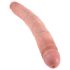 King Cock 12 Slim - realistisk dobbelt dildo (31 cm) - natur