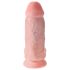 King Cock 9 Chubby – sugekop-dildo med testikler (23 cm) - naturfarbe