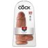 King Cock 9 Chubby - sugekop dildo (23 cm) - mørk natur