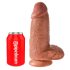 King Cock 9 Chubby - sugekop dildo (23 cm) - mørk natur