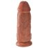 King Cock 9 Chubby - sugekop dildo (23 cm) - mørk natur