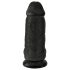 King Cock 9 Chubby - realistisk sugekop dildo (23cm) - sort