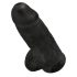 King Cock 9 Chubby - realistisk sugekop dildo (23cm) - sort