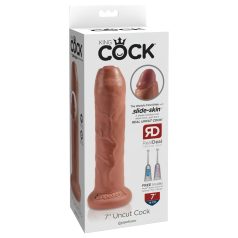 King Cock - realistisk dildo - mørk naturfarve 18cm
