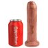 King Cock 7 - Naturtro Dildo (18cm) - Mørk Naturlig