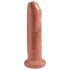 King Cock 7 - Naturtro Dildo (18cm) - Mørk Naturlig