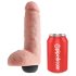 King Cock 8 - realistisk sprøjtende dildo (20 cm) - naturlig