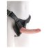King Cock 7 - strap-on dildo m. sele (sort)