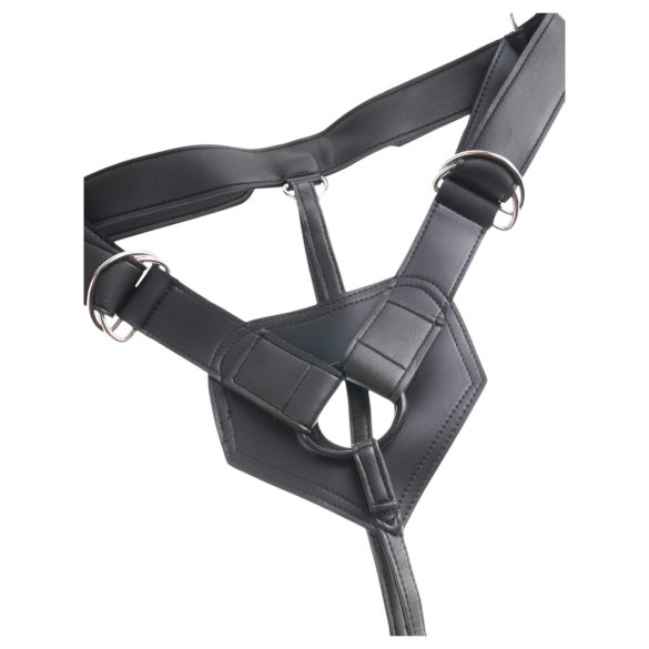 King Cock - strap-on dildo med sele - sort