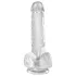 King Cock - dildo med sugekop og testikler - klar 15cm