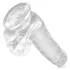 King Cock - dildo med sugekop og testikler - klar 15cm