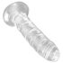King Cock Clear 6 - sugekopdildo (15 cm)