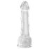 King Cock Clear 7 - sugekop dildó med testikler (18 cm)