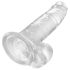 King Cock Clear 7 - sugekop dildó med testikler (18 cm)