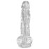 King Cock Clear 8 - sugekop, med testikler dildo (20cm)