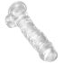 King Cock Clear 8 - sugekop, med testikler dildo (20cm)