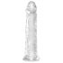 King Cock - dildo med sugekop - stor - 20cm - gennemsigtig