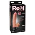 Real Feel Deluxe No.1 - realistisk dildo med kugler - vibrator - naturfarvet