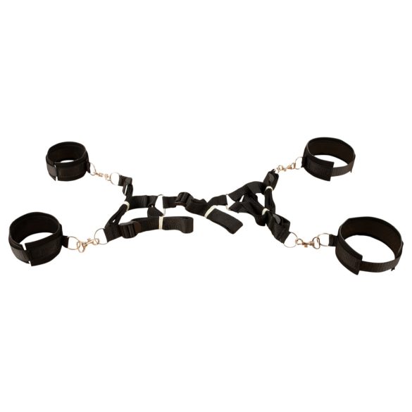 Fetish Fantasy - bondage sæt til seng - justerbar - sort