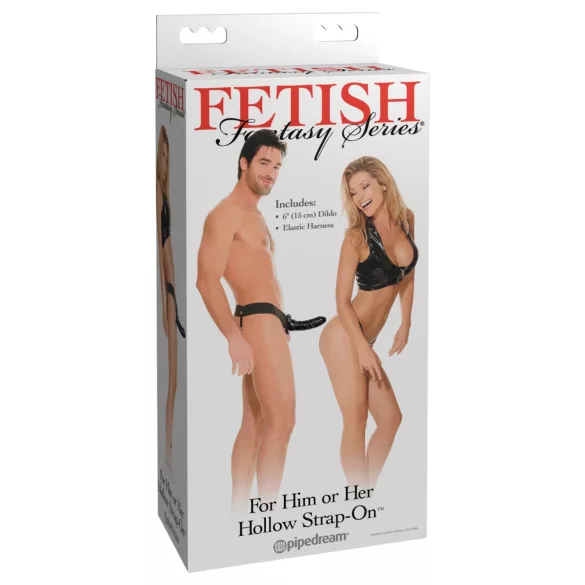 Fetish Fantasy - strap-on hul dildo - sort